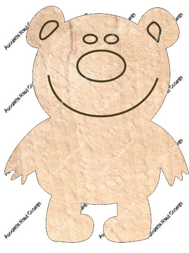 Ursulet - baza lemn pentru martisor [1]