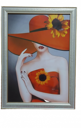 Aniversare - Tablou- Femeie cu pălărie