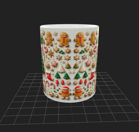 Cana de Crăciun cu modele din turta dulce [1]