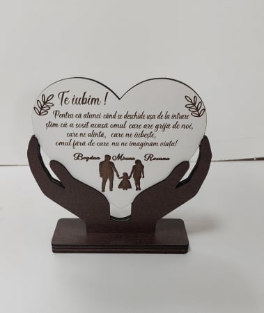 Plachete - Plachetă inimă cu mâini