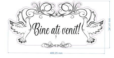Nuntă - Placă pentru  întâmpinare