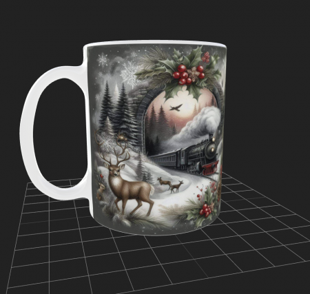 Cana de Crăciun cu tren și ren [1]