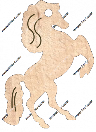 Sarbatori - Căluț - baza lemn pentru mărțișor