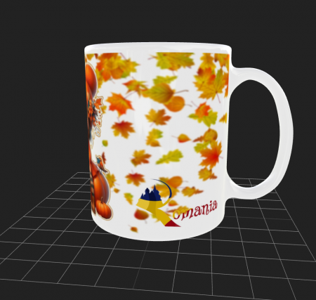 Cana alba copii șezând pe dovleac [1]