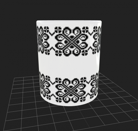 Diverse - Cana alba cu model popular - tip 1