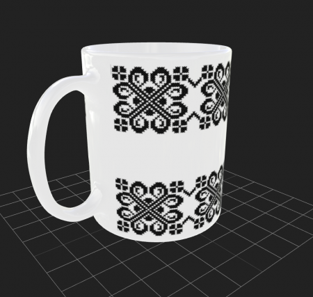 Cana alba cu model popular - tip 1 [2]