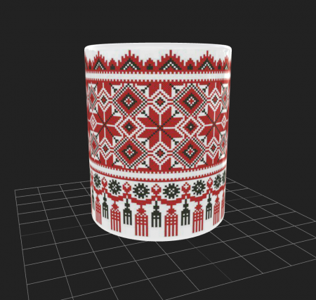 Diverse - Cana alba cu model popular - tip 2