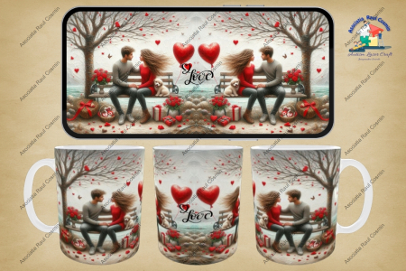 Cana alba de ziua îndrăgostiților - model 1 [3]