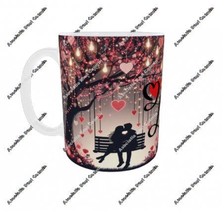 Sarbatori - Cana alba de ziua îndrăgostiților - model 2