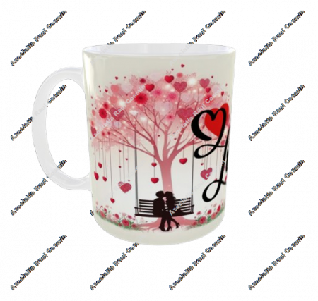 Sarbatori - Cana alba de ziua îndrăgostiților - model 3