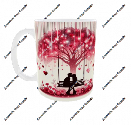 Sarbatori - Cana alba de ziua îndrăgostiților - model 4