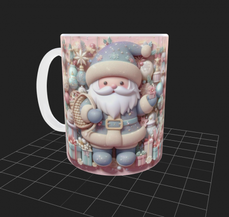 Cana de Craciun cu Mos Craciun 3D cu cadouri [1]