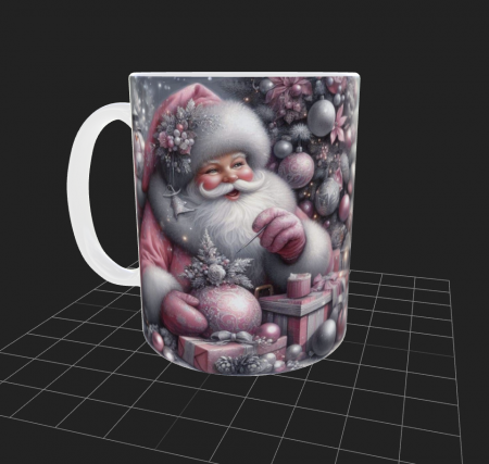 Cana de Craciun cu Mos Craciun pictand globuri [1]