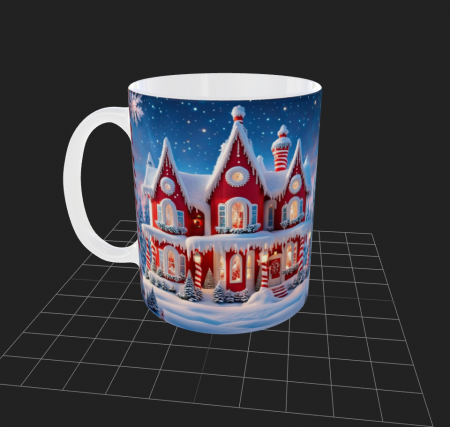 Cana alba cu Casa decorată de Sărbători [1]