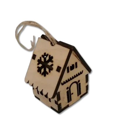 Articole de Crăciun - Căsuță din lemn pentru decorațiuni