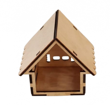 Articole de Paşte - Căsută lemn cu decupaj