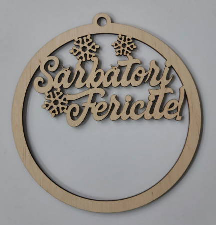 Sarbatori - Coroniță ușă blank - model Sărbători Fericite