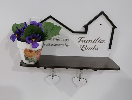 Cuier de chei model casa cu mesaj personalizat [3]