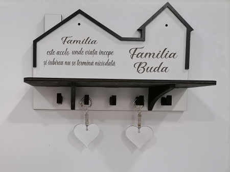 Cuier de chei model casa cu mesaj personalizat [1]