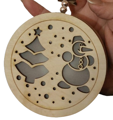 Articole de Crăciun - Decoratiune de Craciun cu led - model glob cu brad si om de zapada