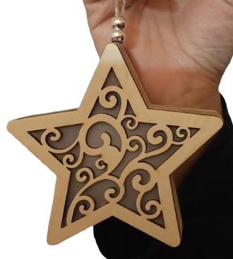 Articole de Crăciun - Decoratiune de Craciun cu led - model steluta