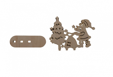 Articole de Crăciun - Moș Crăciun cu brad