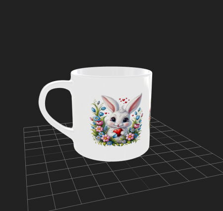 Diverse - Cană de Paști cu iepuraș si coronița