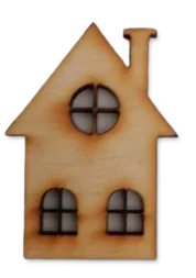 Articole de Crăciun - Mini căsuţă din lemn