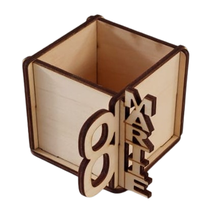 Cutii, Cosuri și Tavi - Cutie pentru aranjamente florale cu mesaj 8 Martie