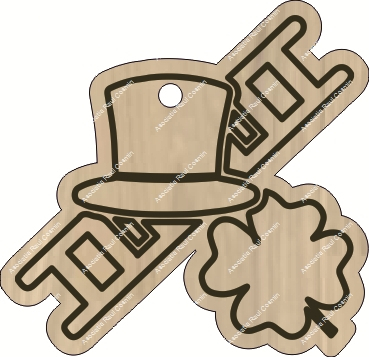 Sarbatori - Palarie de Cosar cu trifoi - martisor- blank