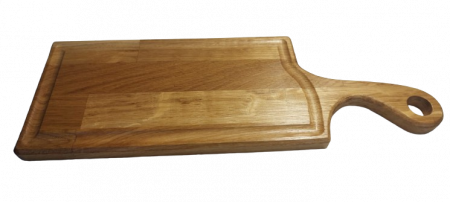 Tocător din lemn , de stejar, cu mâner, de prindere [1]