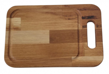 Platouri şi tocătoare - Tocător din lemn de stejar dreptunghiular cu canal - model 2