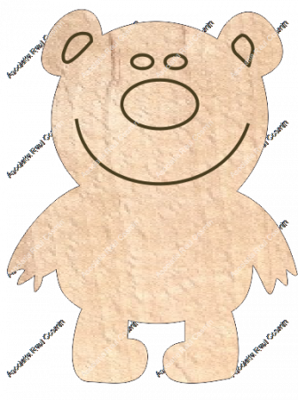 Sarbatori - Ursulet - baza lemn pentru martisor