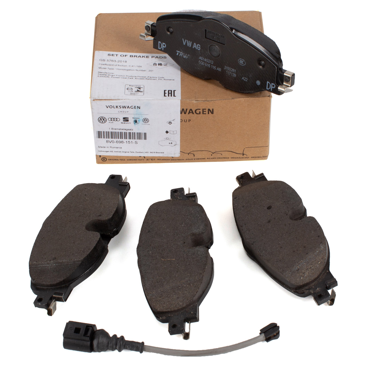 Piese auto - Set placute frana fata OE VW  8V0698151S Audi, VW, Skoda, Seat