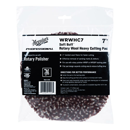 Bureti, Lavete, Accesorii - Pad polish din blană de oaie – Meguiar’s Rotary Wool Heavy Cutting Pad
