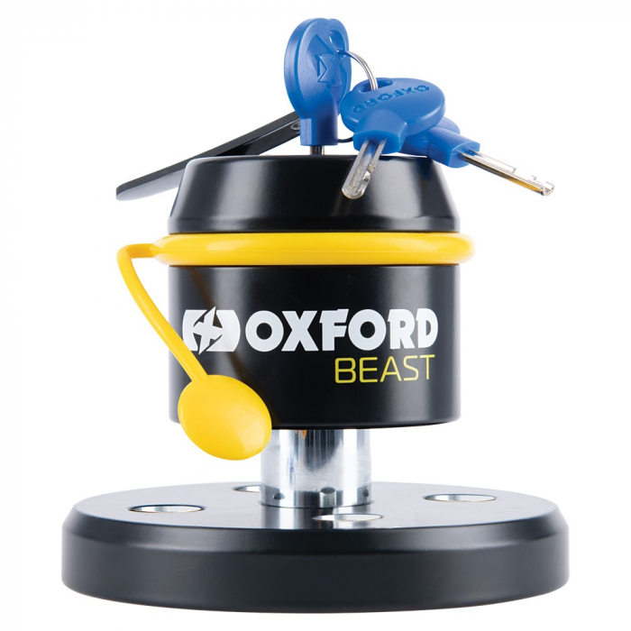 Ancora Lant Antifurt Moto Oxford Beast Floor Lock Otel Negru LK115 [1]