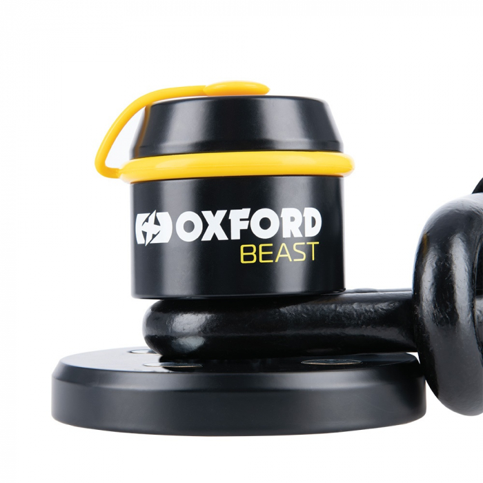 Ancora Lant Antifurt Moto Oxford Beast Floor Lock Otel Negru LK115 [2]