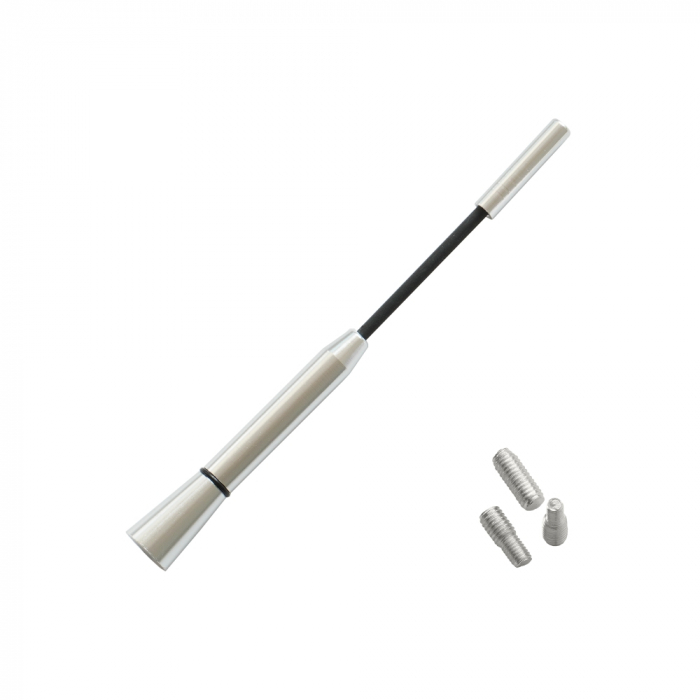 Antena auto exterior cromata 15.8 CM cu 3 adaptoare (4-5-6MM) [3]