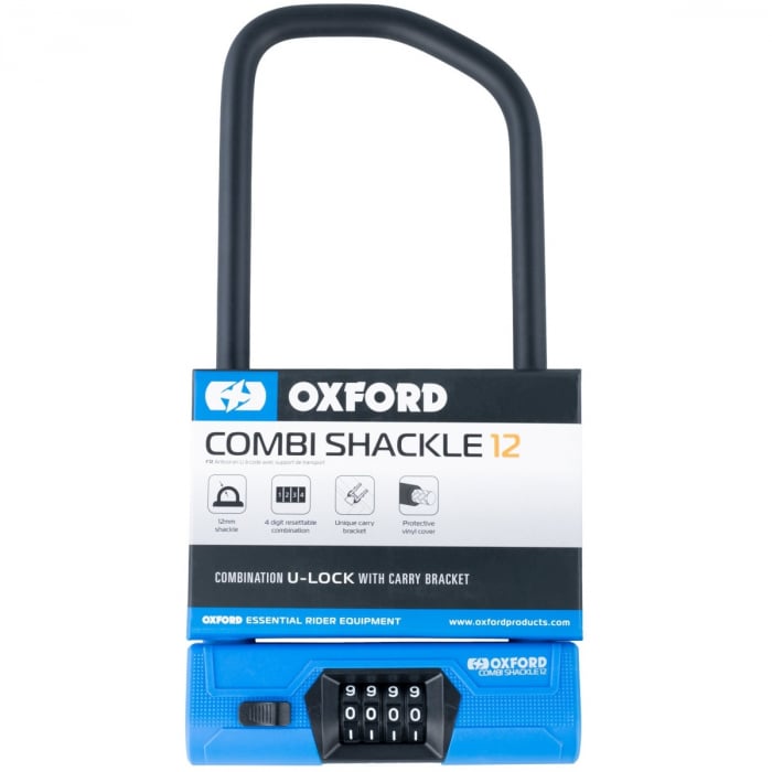 Antifurt Bicicleta Oxford Combi Shackle 12 320mm x 153mm Otel Albastru LK333 [1]