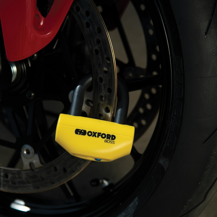 Antifurt Blocator Disc Frana Moto Oxford Boss 12.7mm Disc Lock Metal Galben OF39 [2]