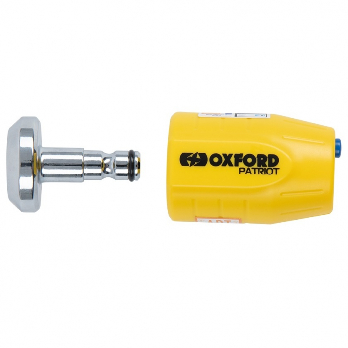 Antifurt Blocator Disc Frana Moto Oxford Patriot 14mm Pin Disc Lock Metal Galben OF40 [2]