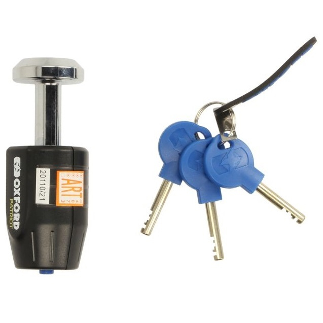 Antifurt Blocator Disc Frana Moto Oxford Patriot 14mm Pin Disc Lock Metal Negru LK741B [1]