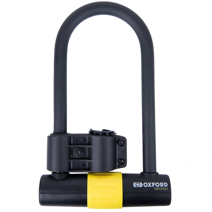 Antifurt Roata Moto Oxford Magnum U-Lock (177x270mm) With Bracket Otel Negru / Galben LK223 [1]