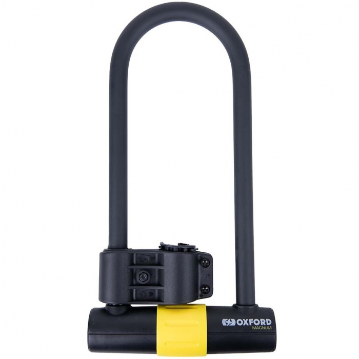 Antifurt Roata Moto Oxford Magnum U-lock (177x340mm) With Bracket Otel Negru / Galben LK224 [1]
