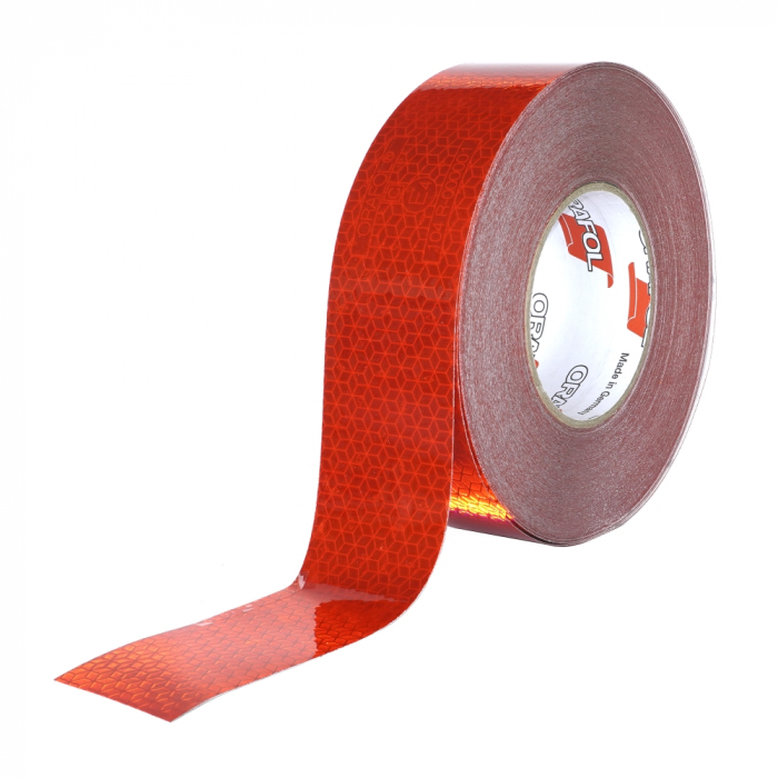 Banda reflectorizanta Reflexite Orafol rosu 50MMX50M ECE 104 [1]