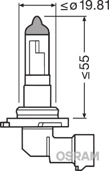 Bec 12V H10 42 W Original Osram [2]