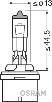 Bec 12V H27/2 27 W Original Osram [2]