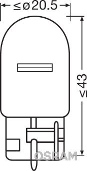 Bec 12V W21W Original Set 10 Buc Osram [2]