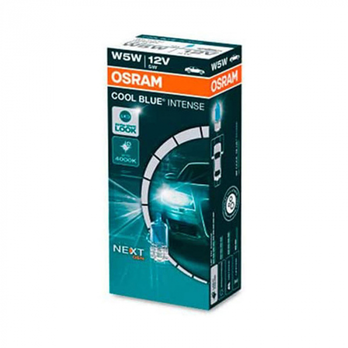 Bec 12V W5W Cool Blue Intense Nextgen Set 10 Buc Osram [1]