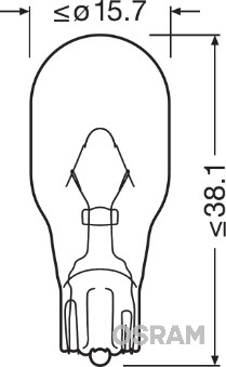 Bec 12V Wy16W Original Set 10 Buc Osram [2]